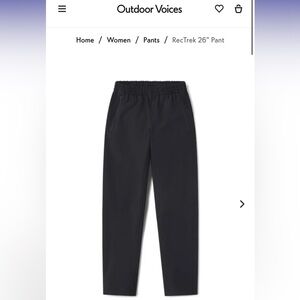 Outdoor Voices RecTrek 26” Pant - Sz M, Black